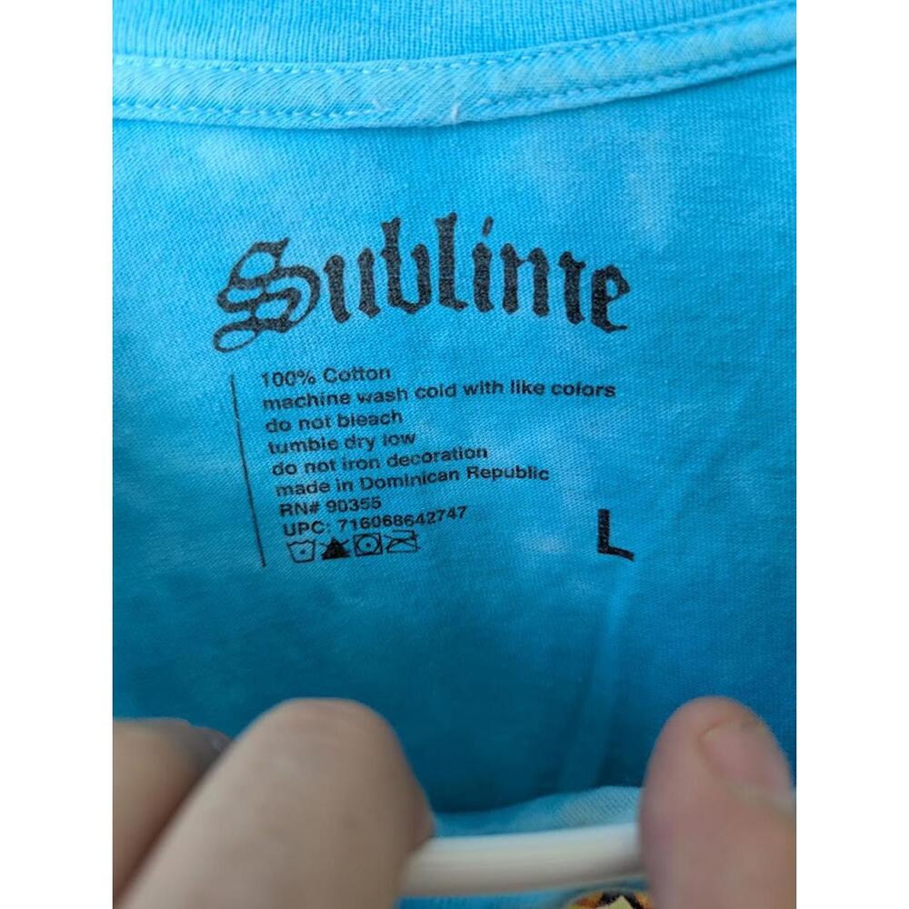 Sublime Blue Cloud Tie-Dye Graphic T-Shirt L 40 oz to Freedom Sun mushroom band - Picture 5 of 8